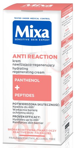 Mixa - Anti Reaction - Hydrating Regenerating Cream - Krem nawilżająco-regenerujący do twarzy - 50 ml 