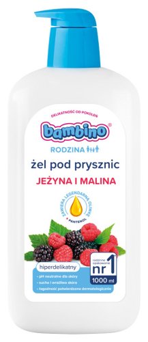 Bambino - RODZINA - Hiperdelikatny żel pod prysznic - Jeżyna i Malina - 1000 ml