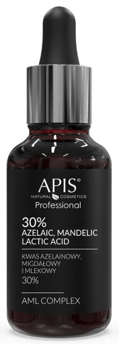 APIS - Professional - AML Complex - 30% Azelaic, Mandelic, Lactic Acid - Kompleks eksfoliujący 30% - Kwas azelainowy, migdałowy i mlekowy - 30 ml 