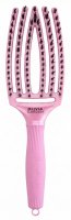 Olivia Garden - FingerBrush - Care Ionic - Boar & Nylon - Detangling Brush - Celestial Pink - Medium 