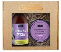 LaQ - Żel De La Krem - Niezapominajka - Królowa Życia - Zestaw prezentowy dla kobiet - Żel po prysznic 500 ml + Bogaty krem do ciała 200 ml
