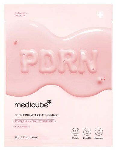 Medicube - PDRN Pink Vita Coating Mask - Regenerująca maska w płachcie - 1 sztuka