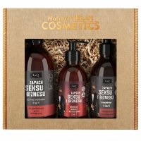 LaQ - Doberman - Zestaw do twarzy i ciała dla mężczyzn - Gładkie Mycie - Żel pod prysznic 500 ml + Szampon 300 ml + Krem do twarzy i po goleniu 150 ml