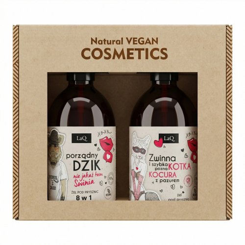 LaQ - Piwonia & Dzikus z Lasu - Zestaw pod prysznic dla par - 2 x Żel pod prysznic 500 ml