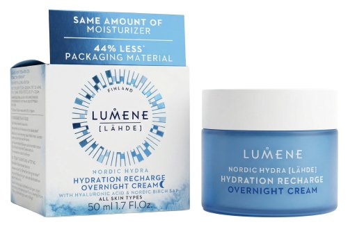 LUMENE - LAHDE - NORDIC HYDRA - Hydration Recharge Overnight Cream - Nawadniający krem do twarzy na noc - 50 ml