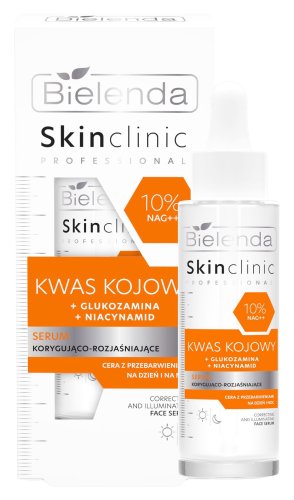 Bielenda - Skin Clinic Professional Face Serum - Korygująco-rozjaśniające serum do twarzy - Kwas kojowy - 30 ml