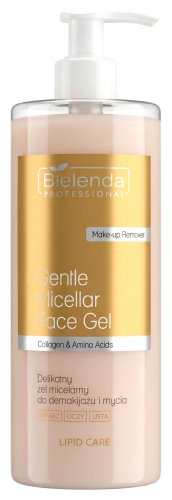 Bielenda Professional - Lipid Care - Gentle Micellar Face Gel - Delikatny żel micelarny do demakijażu i mycia twarzy - 500 ml