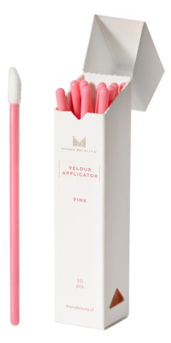 Many Beauty - Velour Applicator - Welurowe aplikatory do makijażu oczu, ust i brwi - Różowe - 10 sztuk