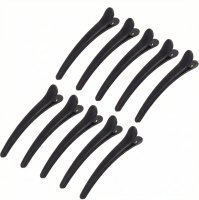 Many Beauty - Large Hairdressing Clips Set - Black - 10 pcs