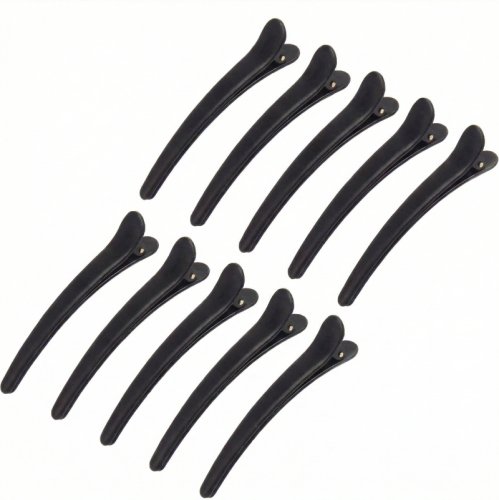 Many Beauty - Large Hairdressing Clips Set - Black - 10 pcs