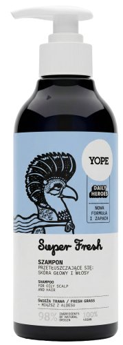 YOPE - Super Fresh - Shampoo for Oily Scalp and Hair - Fresh Grass - 300 ml