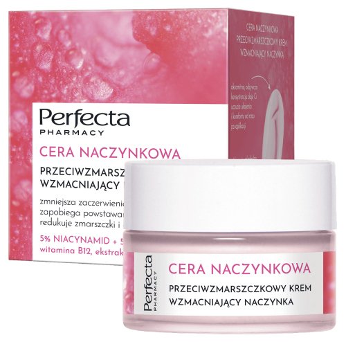 Perfecta - PHARMACY - Przeciwzmarszczkowy krem wzmacniający naczynka - Cera naczynkowa - 50 ml