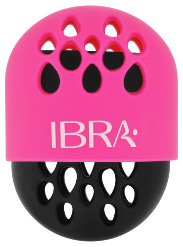 Ibra Makeup - Silicone Sponge Case - Black and Pink