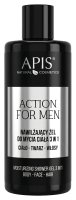 APIS - Action for Men - Moisturizing Shower Gel 3in1 - Nawilżający żel do mycia ciała dla mężczyzn - 300 ml