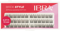 Ibra - BRIDE STYLE - 20 Flares Eyelashes - ciuffetti di ciglia finte - 0,07 mm - 36 pz - 10 mm - 10 mm