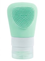 Many Beauty - Silikonowa butelka podróżna z dozownikiem i szczoteczką - Miętowa - 38 ml