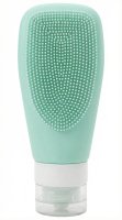 Many Beauty - Silikonowa butelka podróżna z dozownikiem i szczoteczką - Miętowa - 90 ml