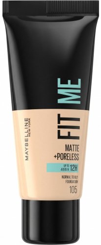 MAYBELLINE - FIT ME! Matte +Poreless - מייקאפ מטשטש לפנים עם חימר - 30 מ"ל