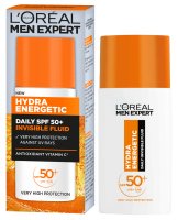 L'Oréal - MEN EXPERT - HYDRA ENERGETIC - Daily SPF50+ Invisible Fluid - Protective face cream for men - 50 ml