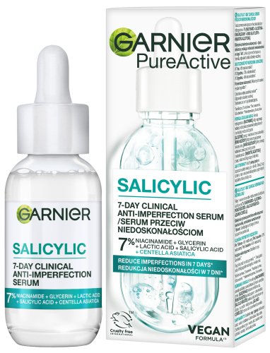 GARNIER - Pure Active - Salicylic 7-Day Clinical Anti-Imperfection Serum - Sérum proti nedokonalostem - 30 ml