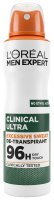 L'Oréal - MEN EXPERT - Clinical Ultra - 96H Anti-Perspirant - Antyperspirant w sprayu dla mężczyzn - 150 ml
