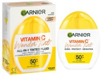 GARNIER - Vitamin C - Wonder Tint - All-in-1 Tinted Fluid - Lekki fluid tonujący do twarzy SPF50+ - Light Jasny - 40 ml 