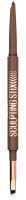 Maybelline - Sculpting Stix - 2-in-1 Eyeliner - עיפרון עיניים מדויק עם מברשת - 0.6 ג' - 014 Mocha Contour - 014 Mocha Contour