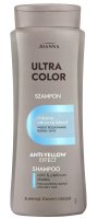 Joanna - Ultra Color - Anti-Yellow Effect Shampoo - Niebieski szampon do włosów blond, rozjaśnionych i siwych - Neutralizuje żółte tony - 400 ml