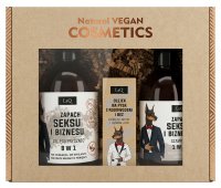 LaQ - Doberman - Gift Set for Men - Shower Gel 500 ml + Shampoo 300 ml + Beard Oil 30 ml