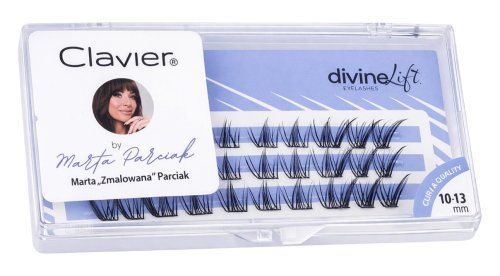 Clavier - Divine Lift Eyelashes by Marta „Zmalowana” Parciak - קְבוּצוֹת רִיסִים 10-13 מ"מ - 30 יח'