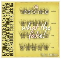 Essence - What the Fake! - False Lashes - Sztuczne rzęsy w kępkach + klej 1 g - 06 Natural Cluster Black 