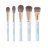 Boho Beauty - BLUE - Face Makeup Brush Set - Set of 5 face makeup brushes