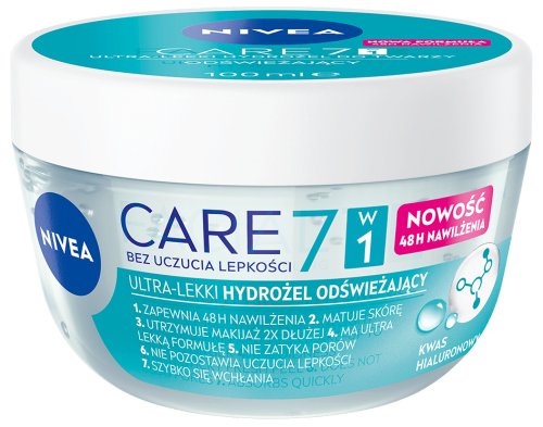 Nivea - CARE - Refreshing, ultra-light facial hydrogel with hyaluronic acid - 100 ml