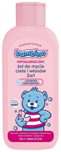 Bambino - Żel do mycia ciała i włosów 2w1 od pierwszego dnia życia - 400 ml