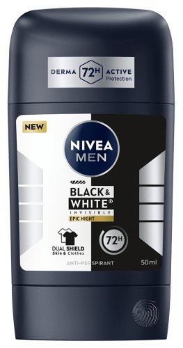 Nivea - Men - Black & White Invisible - Fresh - 72H Anti-Perspirant Stick for Men - 50 ml