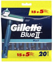 Gillette - Blue2 Plus - Jednorazowe maszynki do golenia dla mężczyzn - 20 szt