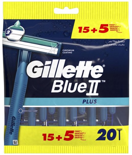 Gillette - Blue2 Plus - Disposable razors for men - 20 pcs