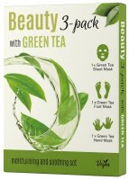 ECHOLUX - Beauty 3-Pack with Green Tea - Set of 3 Hydrating and Soothing Sheet Masks with Green Tea Extract