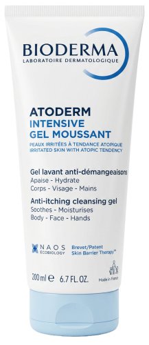 BIODERMA - Atoderm Intensive Gel Moussant - Żel oczyszczający i natłuszczający do twarzy i ciała - 200 ml