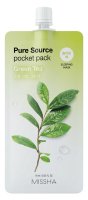 Missha - Pure Source Pocket Pack - Green Tea Sleeping Mask - Nawilżająca maska do twarzy na noc - 10 ml