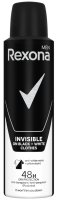 Rexona - Men - Invisible On Black + White Clothes Anti-Perspirant 48H - Aerosol antiperspirant for men - 150 ml