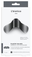 L'biotica - Deep Cleansing Nose Pore Strips - Głęboko oczyszczające plastry na nos z węglem drzewnym - 3 szt
