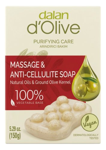 Dalan - d'Olive - Massage & Anti-Cellulite Soap - Olive anti-cellulite soap for body massage - 150 g