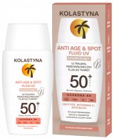 KOLASTYNA - Anti Age & Spot Fluid UV - Przeciwsłoneczny fluid do twarzy - SPF50+ - Wysoko wodoodporny - 40 ml