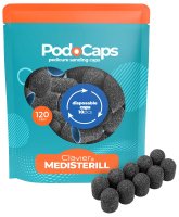 Clavier - MEDISTERILL - PodoCaps - Pedicure Sanding Caps - Abrasive caps for milling machine - 120 grit - 10 pcs