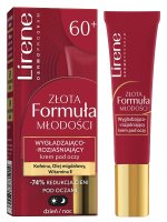 Lirene - Złota Formuła Młodości - Wygładzająco-rozjaśniający krem pod oczy 60+ - Dzień/Noc - 15 ml 