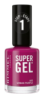 RIMMEL - SUPER GEL - Żelowy lakier do paznokci - 12 ml - 025 URBAN PURPLE - 025 URBAN PURPLE