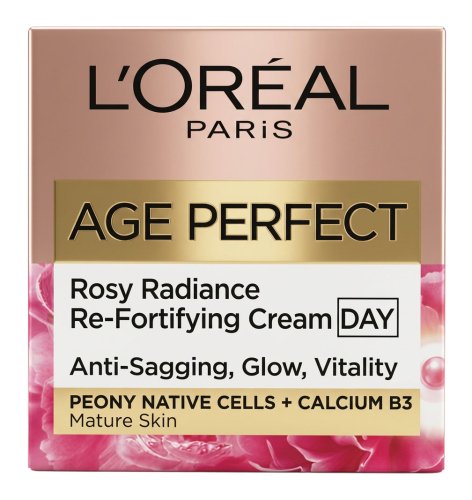 L'Oréal - AGE PERFECT - Rosy Radiance Re-Fortifying Cream Day - Rosy firming day cream for 60+ - 50 ml
