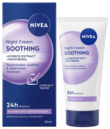NIVEA -  Soothing - Night Cream - Kojący krem do twarzy na noc - 50 ml