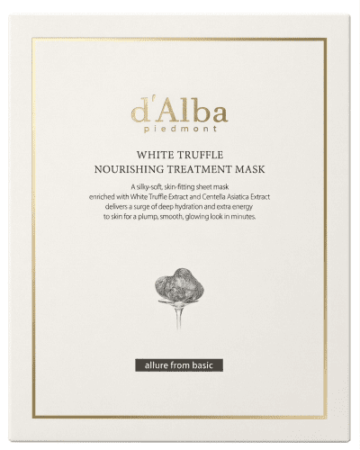 d'Alba - White Truffle Nourishing Treatment Mask - Zestaw odżywczych maseczek do twarzy w płacie - 5 szt